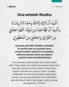 Doa Setelah Wudhu