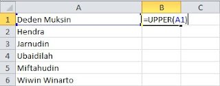 Cara Merubah Huruf Besar/Kecil di Ms. Excel