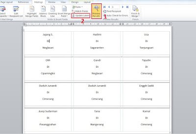 Cara Mudah Membuat Label Undangan di Ms Word